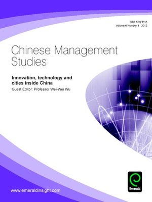 cover image of Chinese Management Studies, Volume 6, Issue 1
